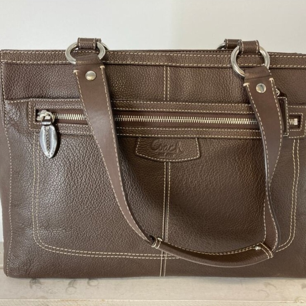 Coach Brown Leather Tote Bag